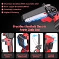 thumbnail image 4 of Mini Chainsaw Cordless, 6 Inch Portable Small Handheld Electric Chainsaw cordless Battery Powered for Household, Garden, Yard, Tree Trimming Wood Cutting, Christmas Gifts for Men Dad Husband Women, 4 of 7
