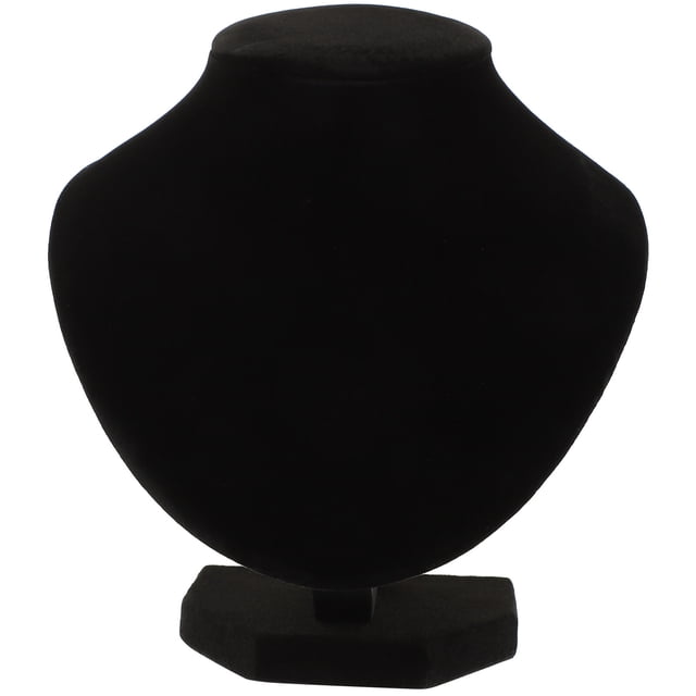 Exhibidores de collares tridimensionales, organizadores, soportes para cadenas de cuello, soportes para bustos de joyería, color negro (A-08)