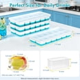 thumbnail image 5 of Asoricing Ice Cube Tray with Lid and Bin, 4 Pack Ice Trays for Freezer, Stackable Ice Bucket Kits with Storage Container for Kitchen, RV, Cocktail, Coffee, 5 of 9