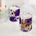 thumbnail image 5 of Light and Dark Purple Roses Green Leaves Translucent Plastic Cans Storage Canisters with Lid Set of 4, 5 of 7