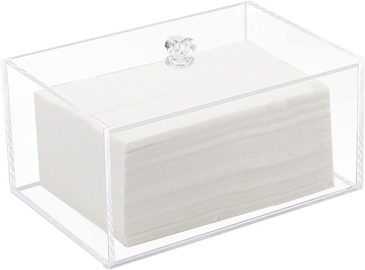 RGHJAR-Acrylic Dryer Sheet Holder, Clear Dryer Sheets Box Container for Laundry Dispenser Storage