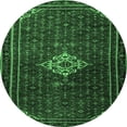 thumbnail image 1 of Ahgly Company Indoor Round Persian Emerald Green Traditional Area Rugs, 5' Round, 1 of 4