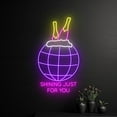 thumbnail image 2 of Handmadetneonsign Shining Just For You Disco Ball Ice Bucket Champagne Neon Sign, Wine Bottle Disco, 2 of 5