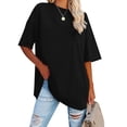 thumbnail image 3 of Tops For Women T-Shirts Oversized Back Print Short Sleeve Crewneck 2025 Fall Clothes, 3 of 6