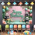 thumbnail image 6 of Colorful Theme Happy Birthday Panda Style Animal Balloons Party Banner for Kids Celebration Indoor Decoration, 6 of 8