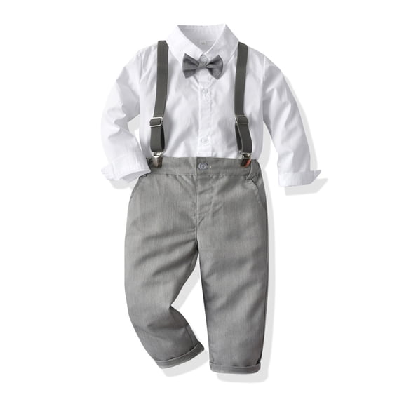 Beautyzll Baby Toddler Boys Gentleman Bowtie Formal Outfit Suits Kids Gentleman Tuxedo Outfits Clothes 1-8T