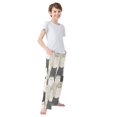 thumbnail image 3 of FORMRS Boys Pajama Pants with Pockets Size 9-10Y Kids Lounge Sleep Bottoms, White Cute Cats, 3 of 8