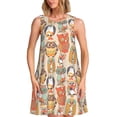 thumbnail image 1 of Disketp Colorful Owls para Vestido sin Mangas para Mujeres, Vestidos de Verano para Mujeres, Casual y Holgado para la Playa, 1 of 6