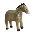 thumbnail image 4 of Figura de burro de madera, escultura artística, artesanía de animales versátil, adorno rústico para Blanco Marrón, 4 of 9