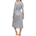 thumbnail image 3 of EQWLJWE Women's Summer Fashion Three Quarter V-neck Prtiped Mid-Calf Sleepwear+Belts Robes Holiday Clearance, 3 of 8