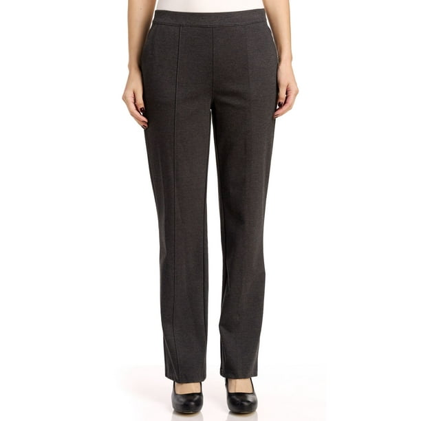 Erika Erika Women's Leyla Ponte Pants Average Length, Smoke Heather