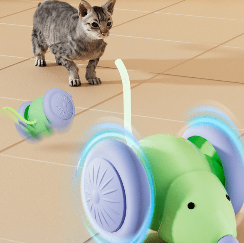 Smart cat toys, pet interactive automatic mouse shaped toys, flip mode, USB charging toys for cats and dogs