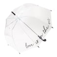 thumbnail image 1 of Weddingstar Large Clear Plastic Bubble Wedding Umbrella - Love Is In The Air, 1 of 5