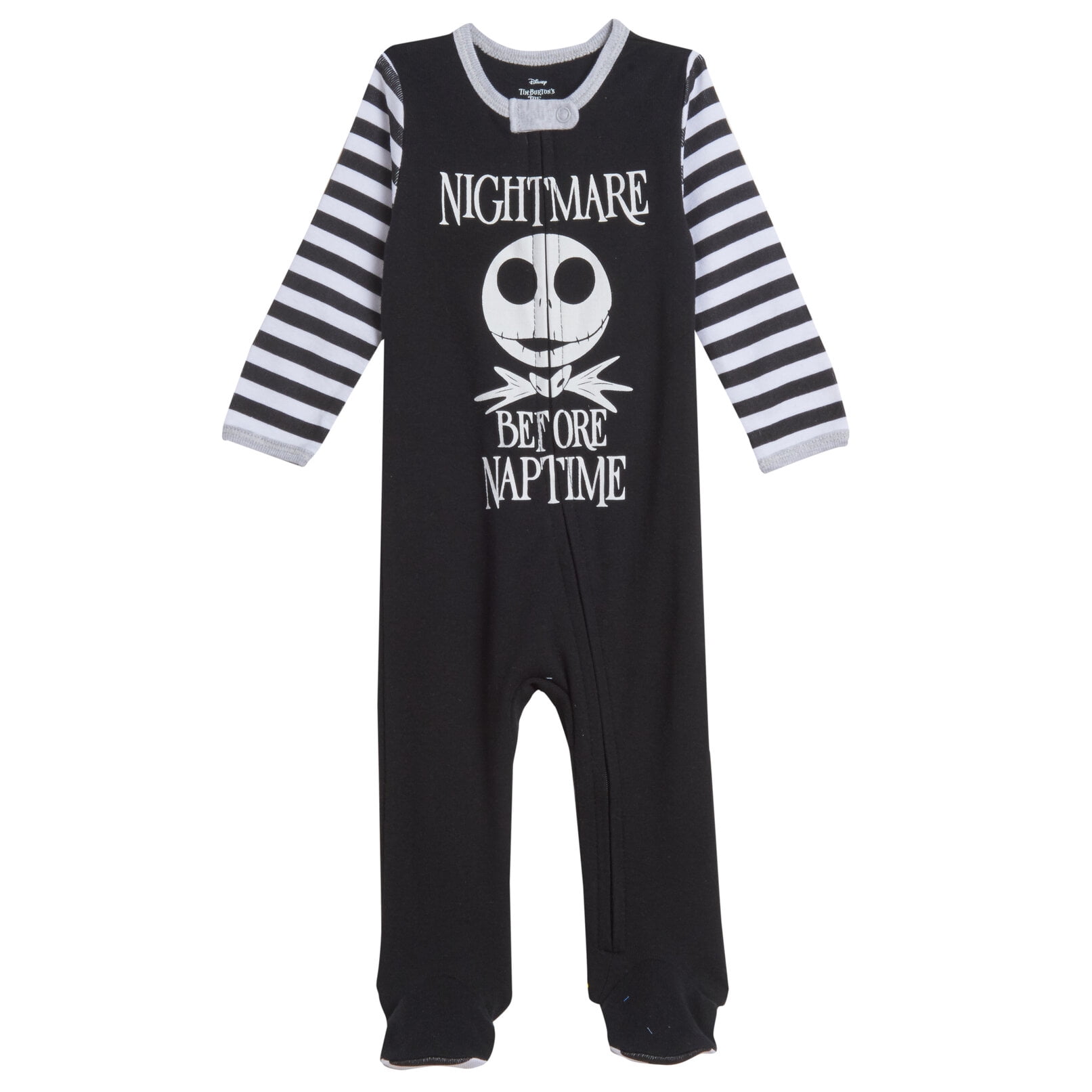 Disney Nightmare Before Christmas Jack Skellington Infant Baby Boys 2 Pack Zip Up Sleep N' Plays Newborn to Infant