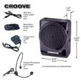 thumbnail image 3 of Croove - Auriculares con amplificador de voz recargable, compatible con MP3, micrófono portátil y al, 3 of 7