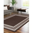 thumbnail image 6 of Beverly Rug Indoor Bordered Area Rugs, Non Slip Rubber Backing Modern Living Room Area Rug, Brown, 5'x7', 6 of 10