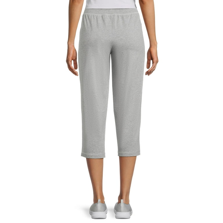 Athletic Works Athleisure Womens Core Knit Capri Pants with Drawstring &  Pockets