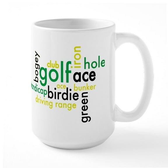 CafePress - Golf Mug - 15 oz Ceramic Large White Novelty Mug