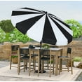 thumbnail image 2 of Better Homes & Gardens Premium 9' B&W Market Umbrella, Fiberglass Ribs, Crank Lift, 3-Angle Tilt, 2 of 9