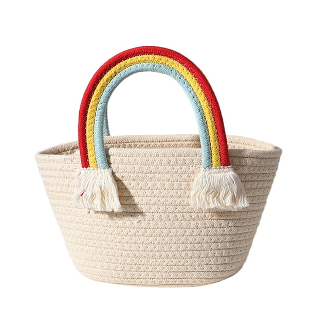 Bolsa de playa tejida adorable mujer bolso de almacenamiento portátil bolso de almacenamiento de verano Beach Tote