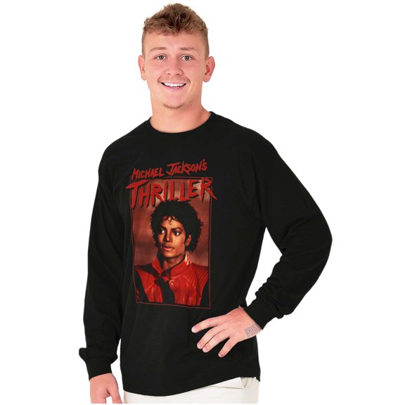 Michael Jackson Thriller Music Video Crew Neck Long Sleeve Graphic Tee Brisco Brands S