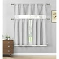 thumbnail image 1 of Accueil Maison KYLIE 12268D12 Tier &amp; Valance Set - Rideaux de Fenêtre - Rayure Médaillon - Noir &amp; Blanc, 1 of 1