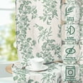 thumbnail image 4 of Alishomtll Floral Curtains for Living Room Farmhouse Country Linen Curtains Light Filtering Window Drapes,Sage Green ,52"x84", 2 Panels, 4 of 11