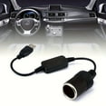 thumbnail image 3 of LEEYNEER 1pc 5V USB to 12V Car Plug Adapter Converter - with USB Port Car Accessories  Black  Compatible with 12V Car Socket  USB Charging Adapter | Stylish Design | Durable Structure  Ca, 3 of 6