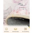 thumbnail image 4 of SUSIELADY 6'x9' Area Rug, Washable, Non-Slip, Vintage Floral Distress Print Medallion Carpet for Living Room, Bedroom, Dining Room – Pink Greypink Cute, 4 of 9