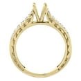 thumbnail image 2 of 14K Yellow Gold Natural Malachite Round 5mm Engraved Engagement Ring Diamond Accents, size 7, 2 of 4