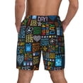 thumbnail image 2 of Lsque Mens Swim Trunks Happy Father Day Pattern - Bathing Suit Compression Liner - Beach Swim Shorts Swimwear - (S-3XL) - Stretch Quick Dry -XX-Large, 2 of 9
