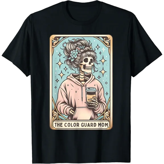 Color Guard Mom Tarot Card Guard Mama Marching Band T-Shirt Size S-5XL