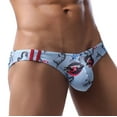 thumbnail image 1 of Calzoncillos de cintura baja con estampado transpirable, cómodos, informales, sexys, a la moda para hombres Pompotops qyievc4670, 1 of 6