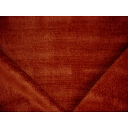 Crushed Chenille - Craftex / Victor Innovative Textiles Chet in Tomato - Solid Deep Red Crushed Chenille Designer Upholstery Drapery Fabric - By the Yard