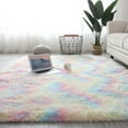thumbnail image 4 of Soft Rainbow Area Rugs for Girls Room, Fluffy Colorful Rugs Cute Floor Carpets Shaggy Playing Mat for Kids Baby Girls Bedroom Nursery Home Decor, 4 of 7