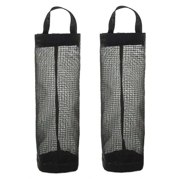 2 Pcs Plastic Bag Holder Dispenser Diy Hanging Folding Mesh Garbage Bag Organizer Trash Bags