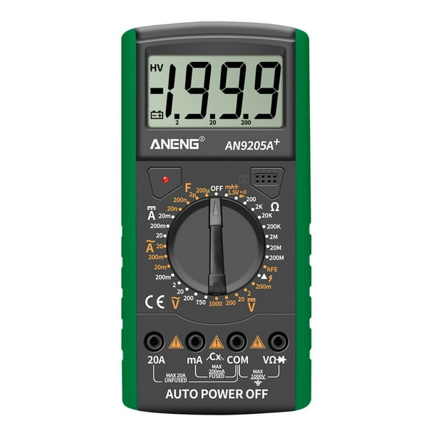 ANENG DT9205A+ Digital Multimeter 3 1/2 LCD Display 1999 Count Manual