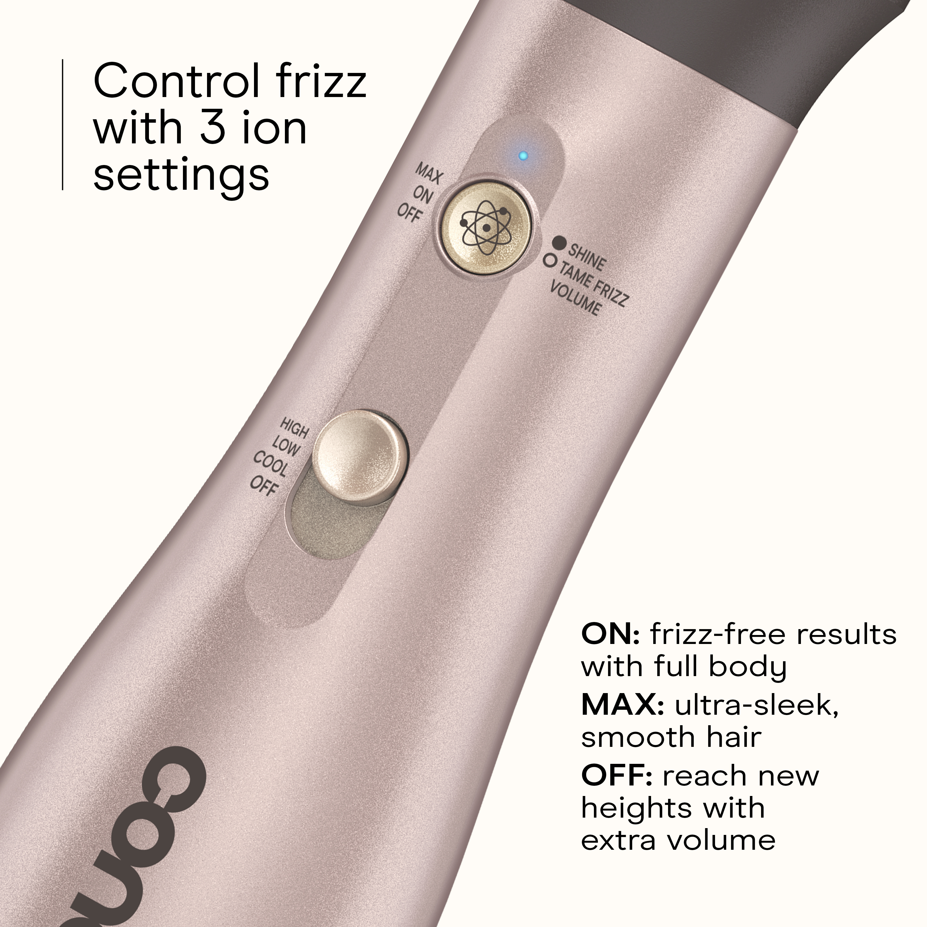 Conair InfinitiPro 2-in-1 Hot Air Brush, Pink photo 3