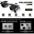 thumbnail image 3 of Lente azul con montura plateada: gafas de sol polarizadas redondas para hombres y mujeres inspiradas en el estilo retro Steampunk en un círculo metálico, 3 of 4