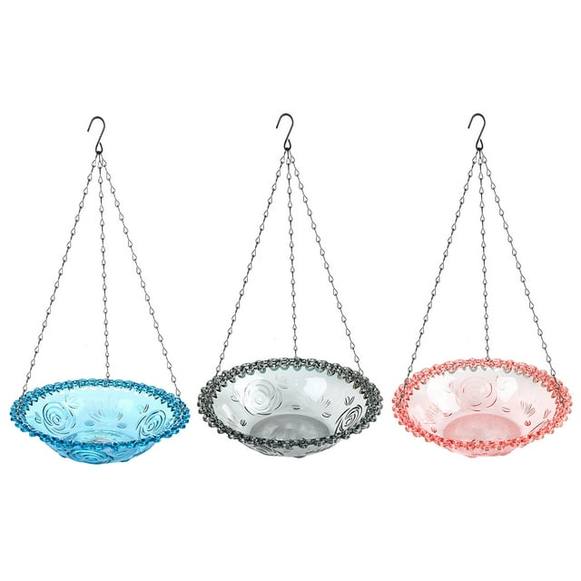 Baohd Plastic Hummingbird Feeder For Garden Bird Watching Healthy Feed Bird Cages Bird Bath For Outside Gray