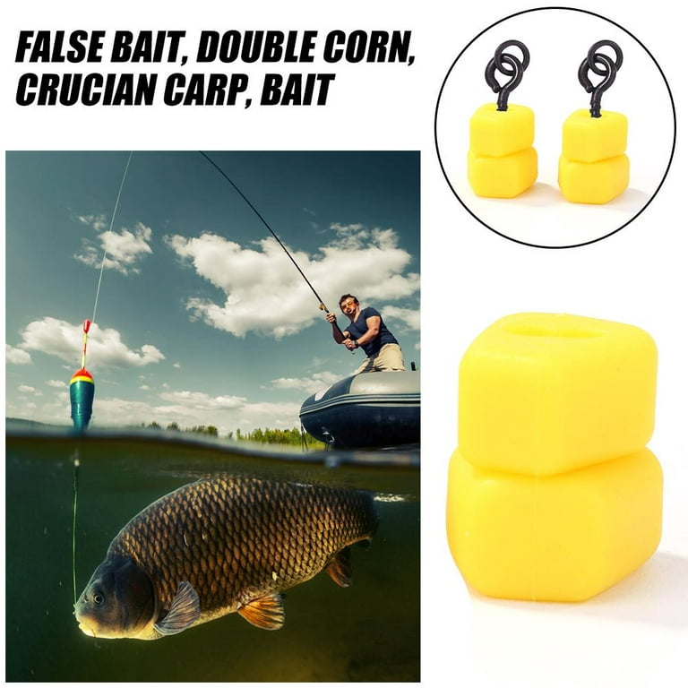 Smrinog Artificial Dual Corn Shape Carp Fishing Lures Plastic Bait Tackles  (10pcs)