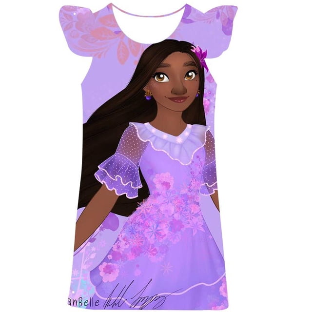 2023 año niña Magic full house vestido princesa niños ropa dibujos animados 3D estampado verano moda Magic full house princesa Dress5T Gao Jinjia LED