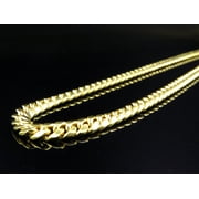 Hollow 10K Yellow Gold Miami Cuban Link Chain Necklace 28-38 inches (6 mm)