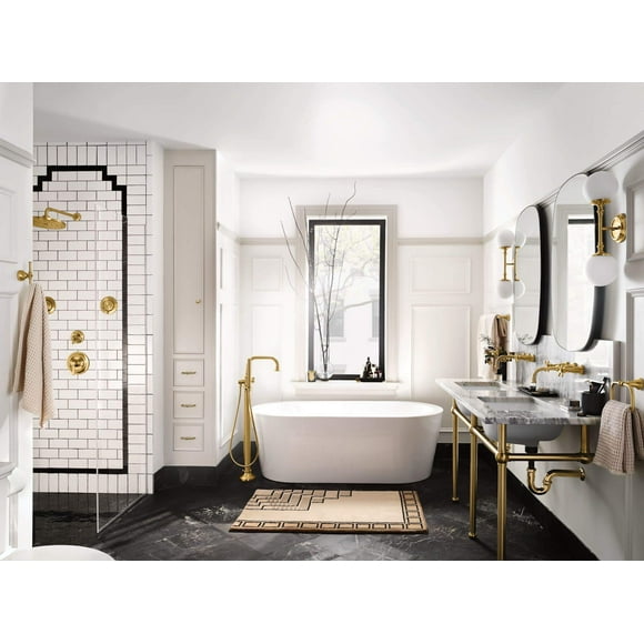 Moen YB0586BG Colinet Bathroom Hand Towel Ring, Brushed Gold