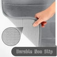 thumbnail image 2 of OFEFE Memory Foam Bathroom Rugs Set of 2 Pieces - Super Soft Absorbent Quick Dry Bath Mat & Rug, Non-Slip Machine Washable Floor Carpet for Tub Shower & Sink (17"x24" & 31.5"x20", Gray), 2 of 5