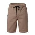thumbnail image 4 of Zrbywb 2023 New Mens Casual Shorts Mens Fashion Casual Mid Waist Cargo Pant Solid Pocket Drawstring Shorts, 4 of 9