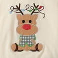 thumbnail image 6 of FYDUU Baby Boy Clothes Suits Boys Christmas Outfit Long Sleeve Deer Snowman Print Sweatshirt With Plaid Pants Two Piece Outfits Set,Khaki,3-4 Years, 6 of 9