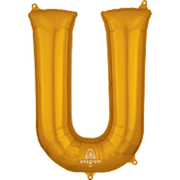 LRG SHP LETTER U GOLD