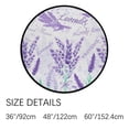 thumbnail image 2 of Coolnut Round Rugs for Living Room, Lavender Watercolor Floral Provence Style Non-Slip Coral Velvet Long Runner Rugs, Washable Water Absorbent Mat Carpet for Bedroom Kitchen Kids Room, 2 of 6