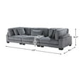thumbnail image 6 of Pemberly Row Modern / Contemporary CorduUpholstered Sofa in Gray, 6 of 6
